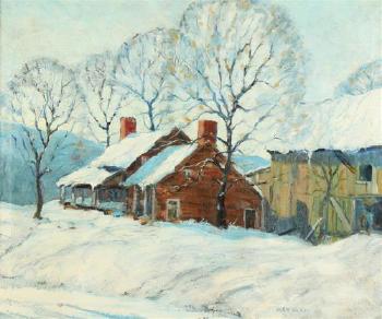 Snow covered farm by 
																			William Stone Beeken