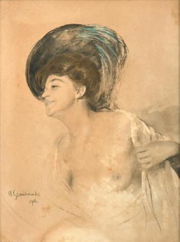 Portrait de femme by 
																	Boleslaw von Szankowski