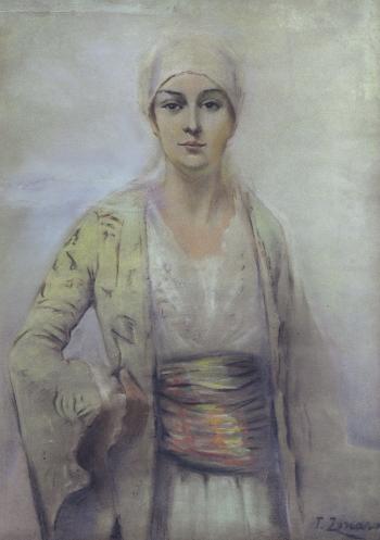 Ritratto di dama by 
																	Faustino Zonaro