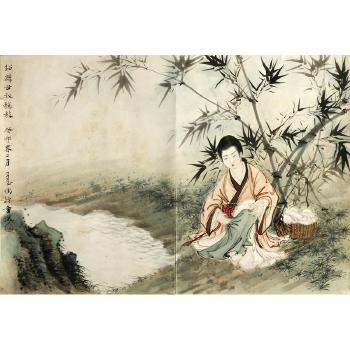 i) Washerwoman; ii) Kneeling woman by 
																			 Zhou Gongli