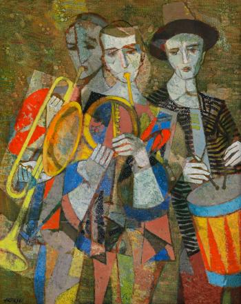Tre musikanter by 
																			Endel Koks