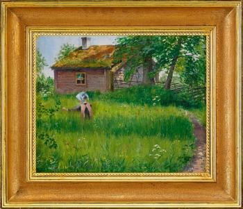 Flicka i sommargrönska by 
																			Olof Sager-Nelson
