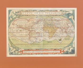 World Map by 
																	Abraham Ortelius