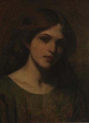 Portrait of a young woman by 
																			Mary Lizzie Macomber
