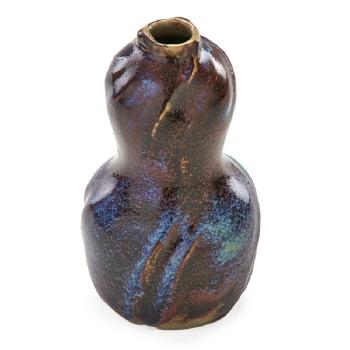 Swirling gourd-shaped vase by 
																			 Lachenal