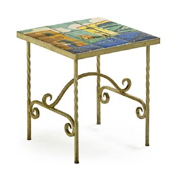 Rare Tile-top Table by 
																			 San Jose Pottery