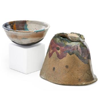 Bowl And Lidded Vessel by 
																			Nancy Jurs