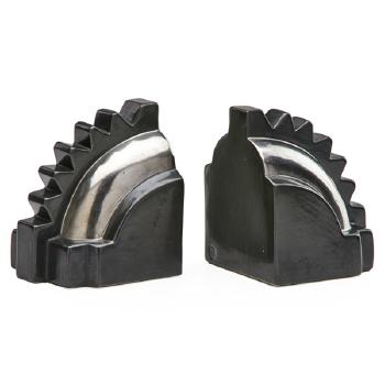 Gear-shaped Bookends by 
																	Albert Jacobson