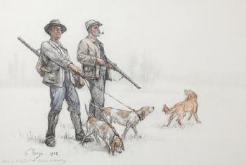 Etude pour le diplôme des chasseurs de Monthey by 
																	Frederic Rouge