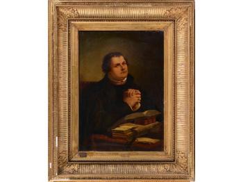 Portrait de Luther en prière by 
																	Pierre Antoine Labouchere