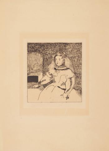 L'infante Marguerite by 
																			Edouard Manet