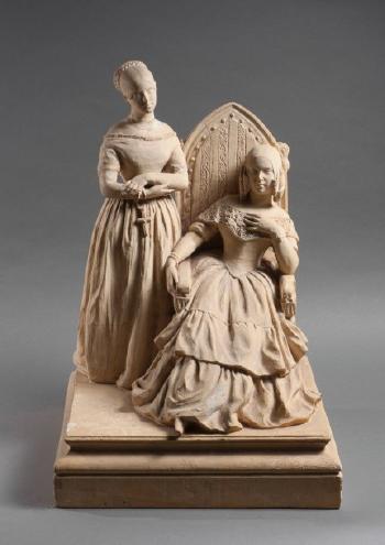 Les princesses Louise et Marie d'Orléans by 
																			Camille Demesmay