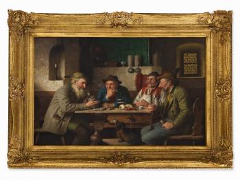 Tavern Scene by 
																			Josef Wagner-Hohenberg