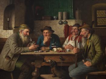Tavern Scene by 
																			Josef Wagner-Hohenberg