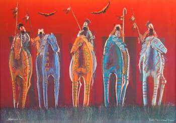 Riders from a sunset dream by 
																			Raymond Nordwall