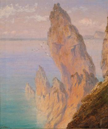 The Bumble Rock, Cornwall; Mullion Gull Rock, Cornwall by 
																			Isaac Walter Jenner
