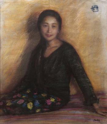 Portrait de femme by 
																	 Fang Shicong