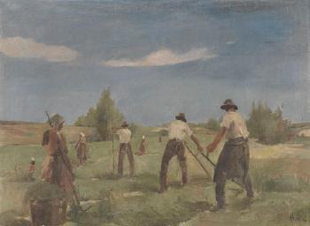 Bauern bei der Ernte by 
																	Willy Habl