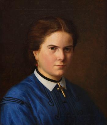 Porträt der Klara Schrader (geboren 1844) by 
																	Carl Christian Vogel von Vogelstein