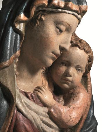 Madonna col Bambino protetto dal manto by 
																			Lorenzo Ghiberti