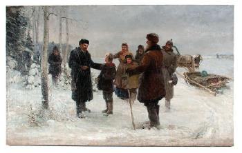 Hunt Scene with Vladimir Lenin by 
																			L Dumkovski