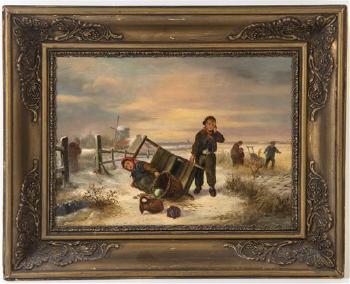 The tipped sled by 
																	Albert Jurardus van Prooyen