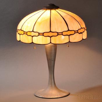 Slag Glass Table Lamp by 
																	 J A Whaley & Co.