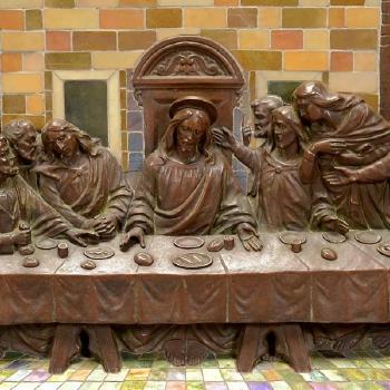 The Last Supper by 
																			Lorenzo Ghiberti