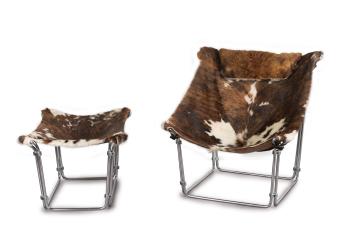'Buffalo' lounge chair and ottoman by 
																			 Kwok Hoi Chan