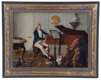 Gentleman at the piano by 
																			John Ward Dunsmore