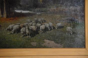 Landscape with sheep by 
																			Charles T Phelan