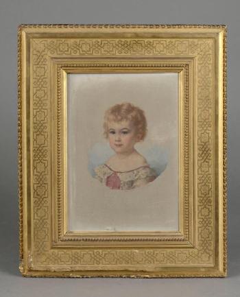 Portrait d'une petite fille by 
																			Louis Stanislas Faivre-Duffer