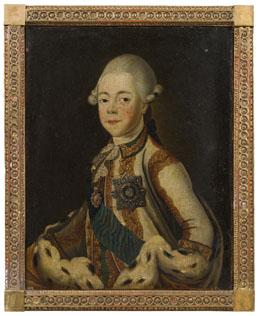 Porträt des Großfürsten Pavel Petrovich von Russland, dem zukünftigen Zaren Paul I. (1754-1801) by 
																	Jean Voille