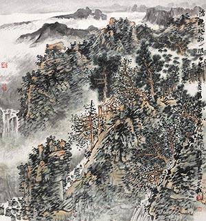 Landscape of Lao Shan by 
																	 Xie Bingyi