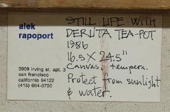 Still Life with Deruta Tea Pot by 
																			Alek Rapoport