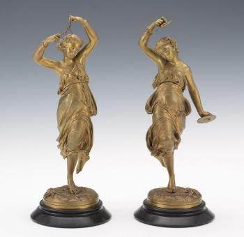 Dancers in classical garments by 
																			Paul Emile Machault