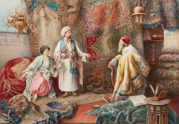 The carpet seller by 
																			Umberto Cacciarelli