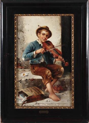 The Violinist by 
																	Anton Raufer-Redwitz