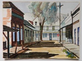 Side street, Downieville, California by 
																			Harold Edward Lanfair