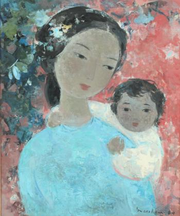 Mother and child by 
																			 Vu Cao Dam