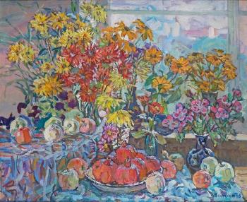 Nature morte de fleurs et fruits by 
																	A Valiakhmetov