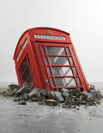 Submerged Phone Booth by 
																	 Banksy