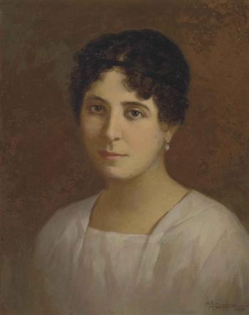 Portrait of Mrs Guillermo Gómez by 
																	Fernando Amorsolo