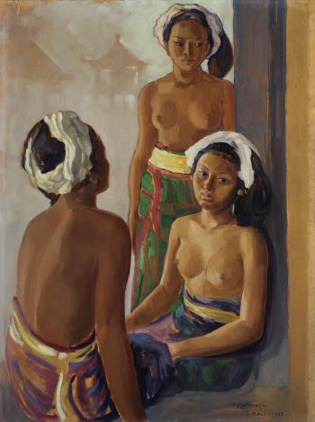 Three Balinese Women by 
																	Czeslaw Mystkowski