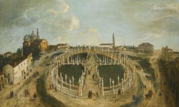 View of The Piazza Prato Della Valle, Padua by 
																	 Paduan School