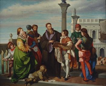 Tiziano Esamina Le Opere del Giovane Veronese by 
																	Antonio Zona
