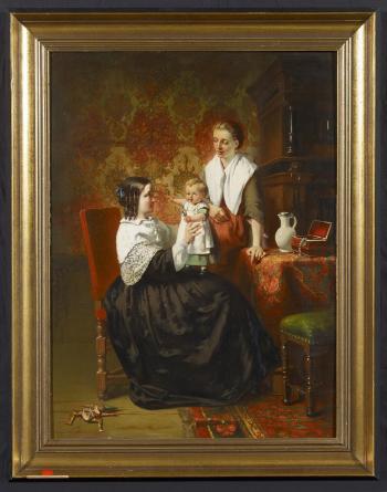 Mother with Child by 
																			Johan Christian Gustav Zeitz