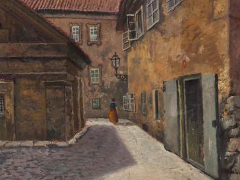 View Of a Courtyard by 
																			Jan B Minarik