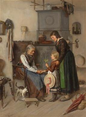 Visiting the Grandmother by 
																	Franz Haussler