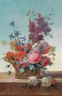 Flower Piece with Roses by 
																	Johann Oberer